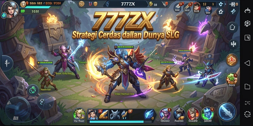 Tampilan gameplay menyentuh pengalaman SLG yang mendalam.