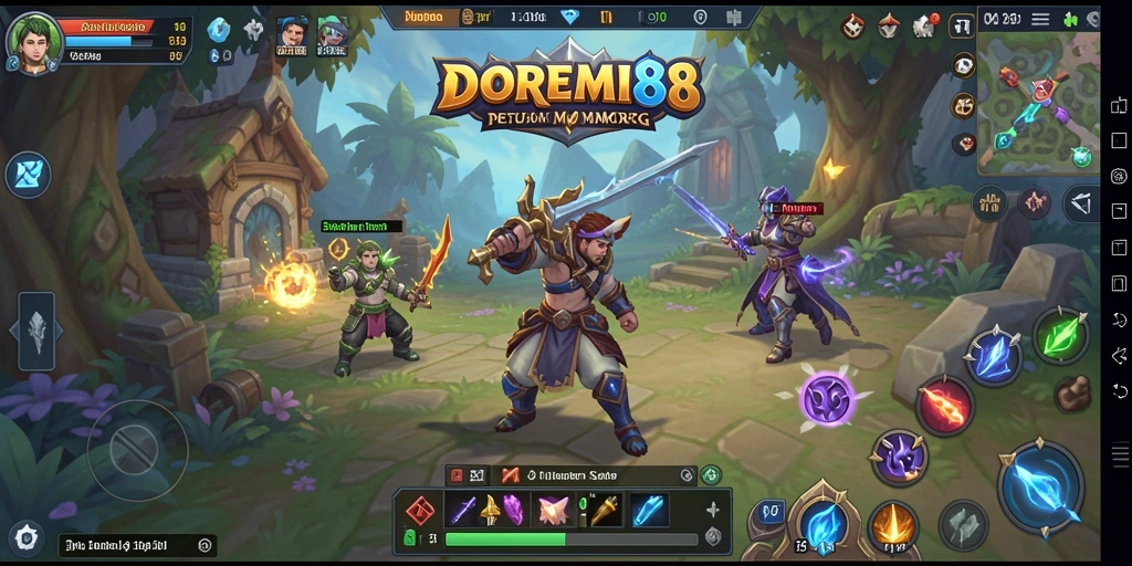 Tampilan gameplay seru dan dinamis dari DOREMI88 MMORPG.