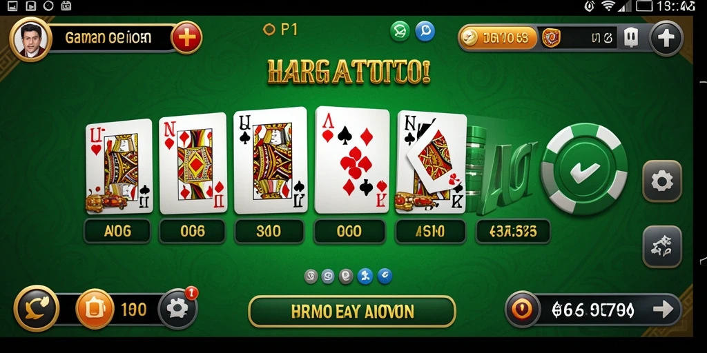 Screenshot gameplay HARGATOTO menampilkan keramaian permainan Domino.