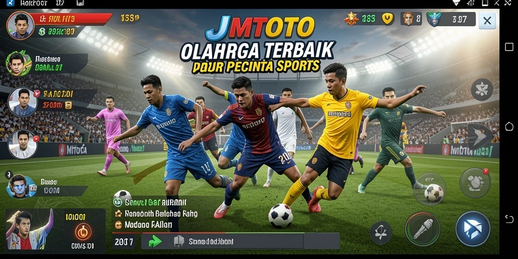 Tangkapan layar JMTOTO menampilkan aksi pertandingan olahraga yang seru.