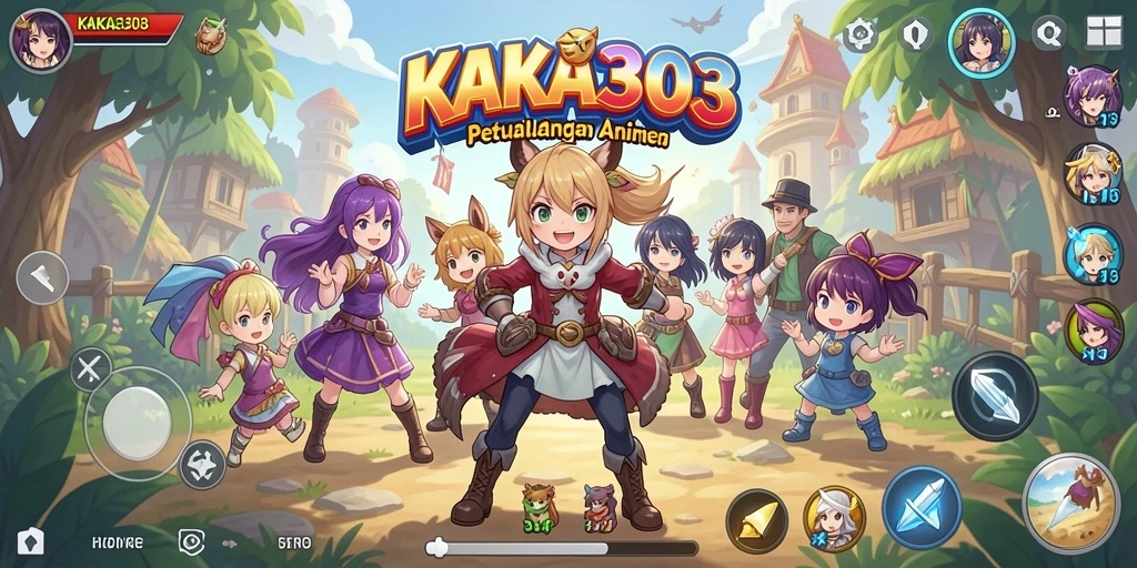 Tampilan gameplay KAKA303 yang menarik dan penuh warna di dunia Anime.