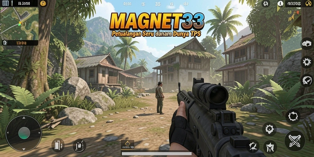Screenshot gameplay <strong>MAGNET33</strong> menunjukkan aksi seru di medan perang.
