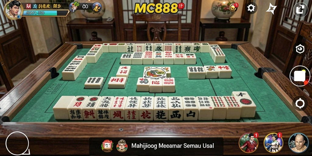 Gameplay seru dari aplikasi Mahjong MC888 dengan grafis menarik.