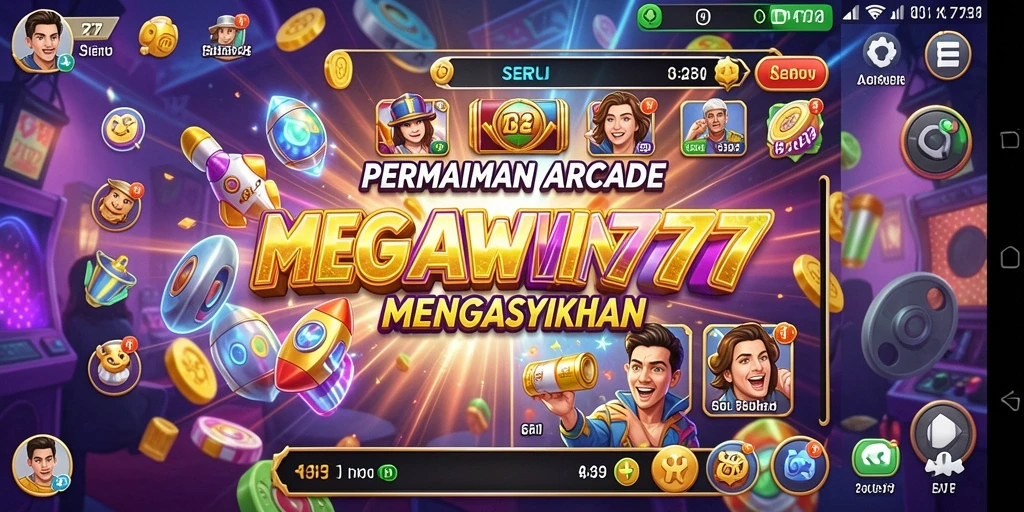 Tangkapan layar utama MEGAWIN777 menampilkan gameplay seru.