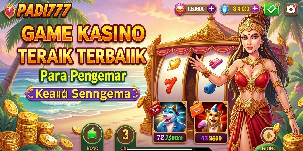 Screenshot dari gameplay PADI777 menampilkan suasana kasino yang menarik.