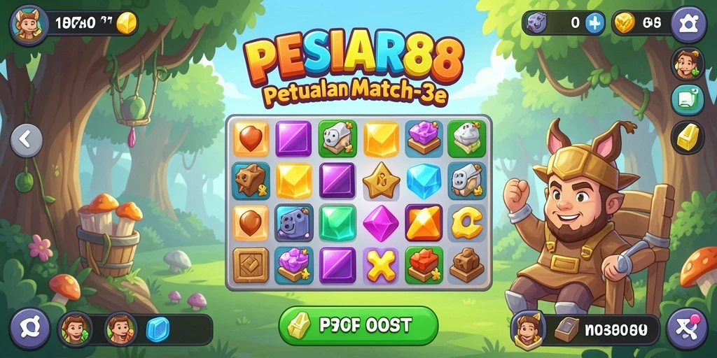 Tampilan gameplay PESIAR88 yang seru dan penuh warna.
