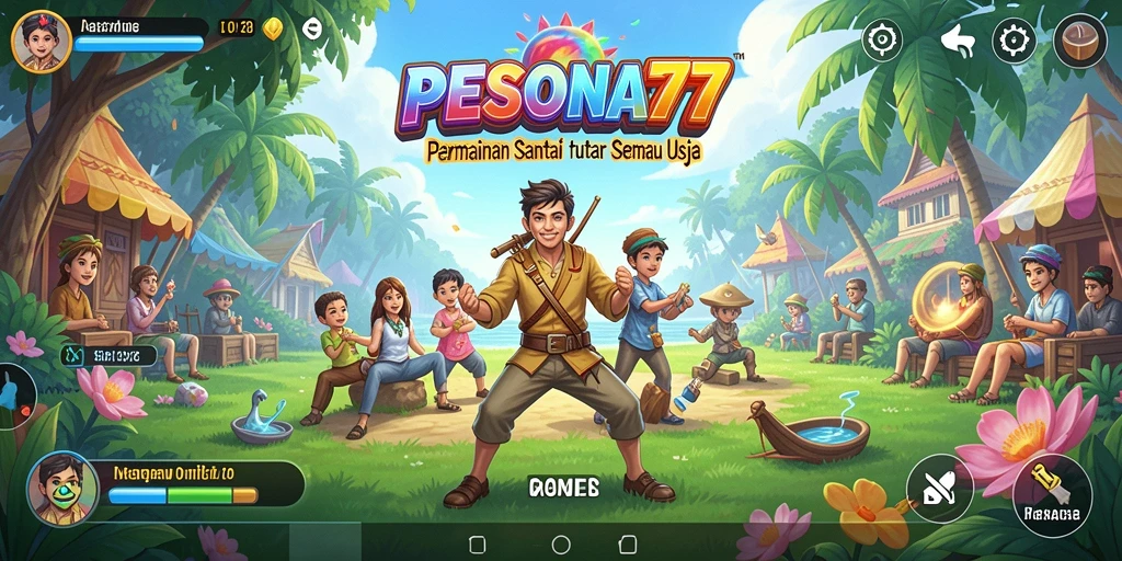 Screenshot utama PESONA77 menampilkan gameplay yang seru dan interaktif.