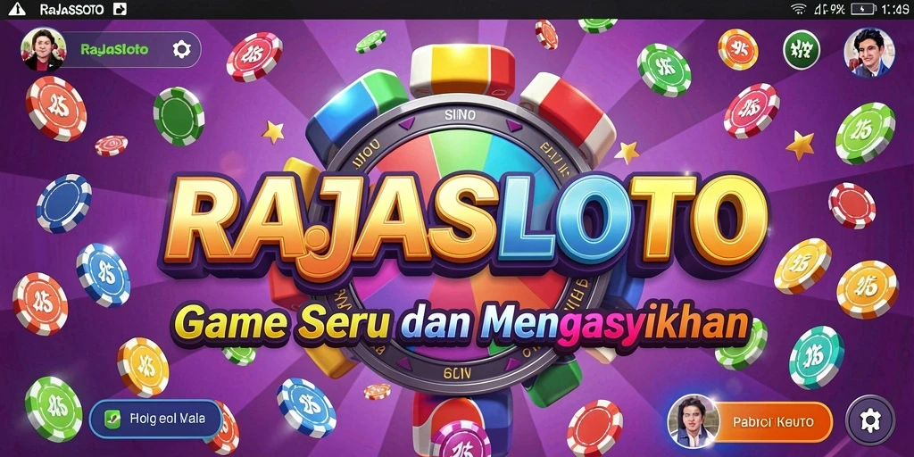 Tampilan gameplay seru dalam RAJASLOTO yang penuh warna.