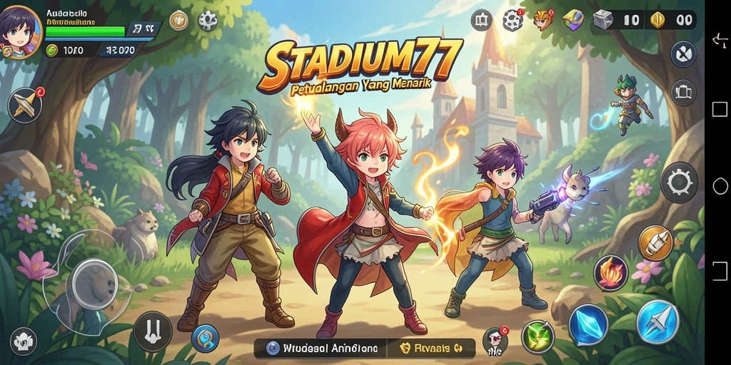 Tampilan menarik dari gameplay Anime yang seru di STADIUM77.