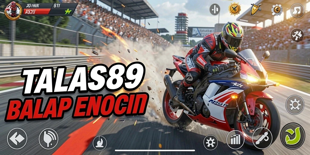 Tampilan gameplay seru dalam game balap motor TALAS89.
